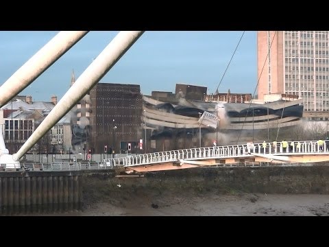 Newport Capital Carpark demolished with explosives 12-01-2014