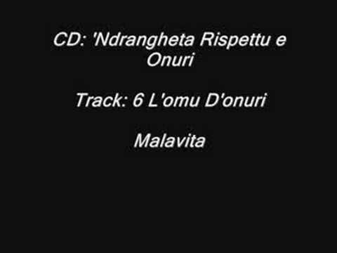 CD:'Ndrangheta Rispettu e Onuri - L'omu D'onuri - Italian Mafia music