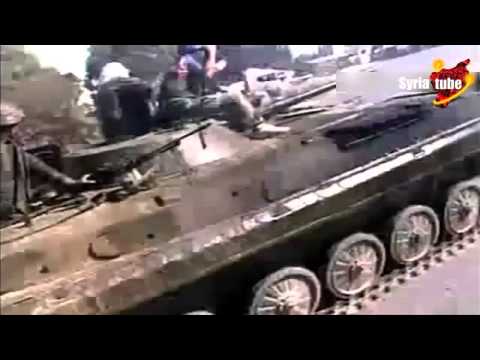 Syria - SAA military convoy entering Hama