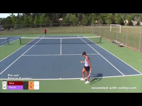 Tennis:  Female Pro vs. Amateur Male