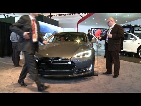 Californian automaker Tesla launches electric sedan