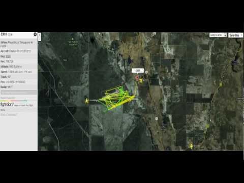 Republic of Singapore Air Force (PC-21) flying around RAAF Gingin Airbase -FlightRadar24-