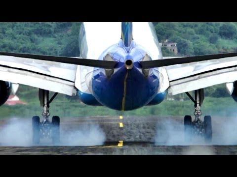 Slow Motion!! Air Caraibes / Airbus A330 Landing at Princess Juliana, St Maarten (Full HD1080p)