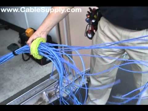 Bundling Ethernet Cable with the Cable Comb and Terminating a Patch Panel