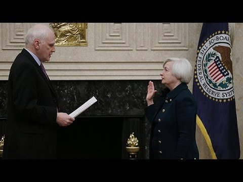 Janet Yellen sworn in as first woman to chair US Federal Reserve