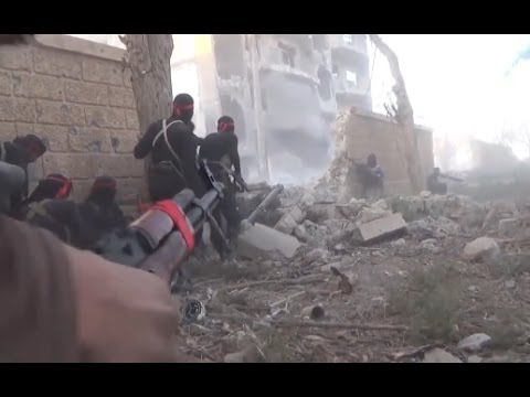 Syria War - Al-Nusra Front Insane Heavy Intense Urban Firefight Combat Action In Deir ez-Zor