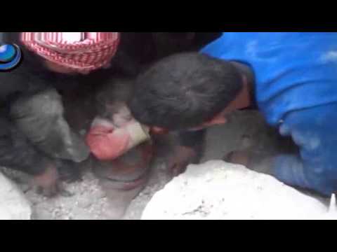 Raw: Baby Rescued From Rubble in Syria