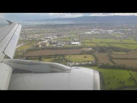 [HD] Aer Lingus Airbus A320 EI-DEA Landing Dublin with Cabin Crew Announcement 11/04/12