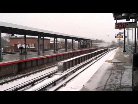 LIRR Train Action in the Snow at Floral Park