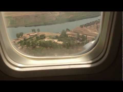 Mosul Airport: landing-- in May 2012   الهبوط في مطار الموصل الدولي