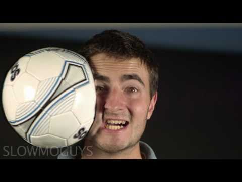 Football to the Face in Slow motion - The Slow Mo Guys