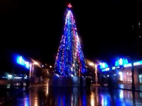 The Christmas Tree in Central Mykolaiv, Ukraine