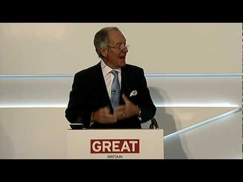 Education Summit - Michael Buerk, Journalist introducing 'Dragons' Den' event