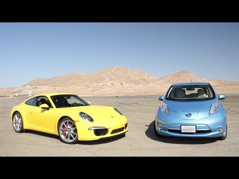 2012 Nissan Leaf vs. 2012 Porsche 911 Carrera S - CAR and DRIVER