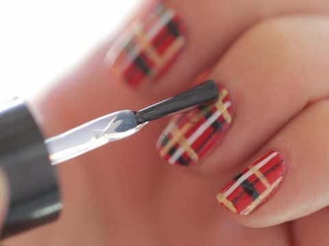 LEAF: Holiday Plaid Nail