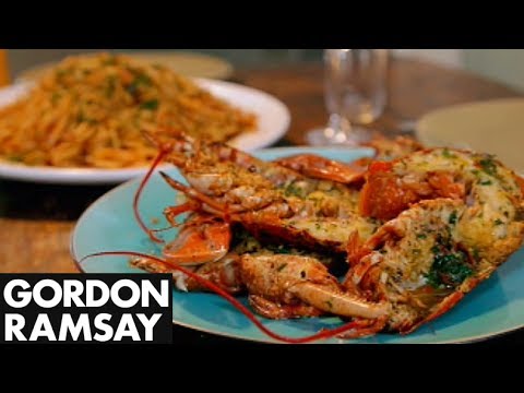 Grilled Lobster with Bloody Mary Linguine - Gordon Ramsay