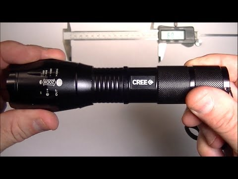 CREE XML XM-L T6 LED 1600LM Flashlight Torch Lumen Zoomable Review/Disassembly/Mod