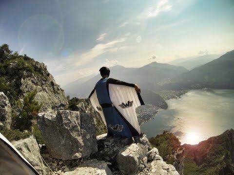 Crazy Wingsuit Flight -- Man Lands on Water Without Parachute (WORLD'S FIRST)