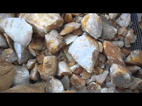 Crushing quartz to check for gold part 4