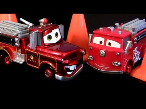 Cars 2 Rescue Mater Chase Metallic Finish 2013 RED Wheel Well Motel Deluxe Mattel Disney Pixar