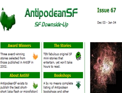 Website screenshot of Antipodean SF