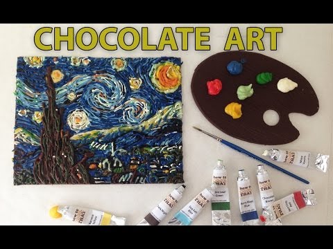 CHOCOLATE PAINT Vincent van Gogh Starry Night recipe HOW TO COOK THAT Ann Reardon