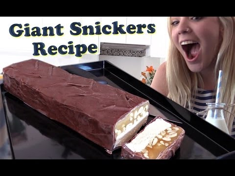 World's Biggest Snickers Bar Recipe 5lbs HOW TO COOK THAT candy bar Ann Reardon