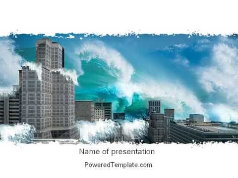 Japan Earth Quake PowerPoint Template by PoweredTemplate.com