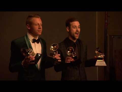 Macklemore & Ryan Lewis in Danny Clinch Photography Room at 56th Annual GRAMMY Awards