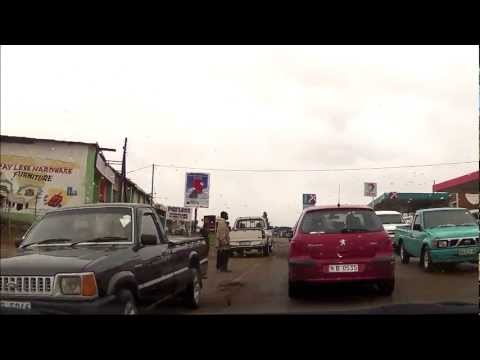 Driving in Lesotho Lowland: Butha-Buthe - Hlotse (Laribe)