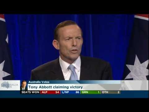 Tony Abbott Election 2013. Tony Abbott Liberal National Party Winning Victory Speech HD 720p