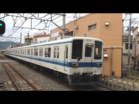 東武越生線武州長瀬駅に入線する8000系81107F普通坂戸行き