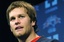 New England Patriots quarterback Tom Brady responds to a reporter's question during a media availability at the NFL football team's facility in Foxborough, Mass., Wednesday, Dec. 2, 2009.