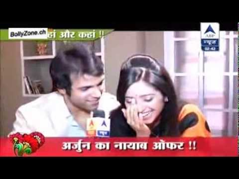 Rithvik Dhanjani and Asha Negi (Arjun and Purvi arguing) SBS Segment 29th January 2014