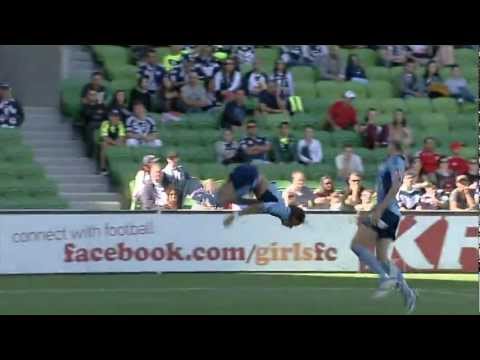 Sam Kerr sensational flip celebration W League Grand Final 2013