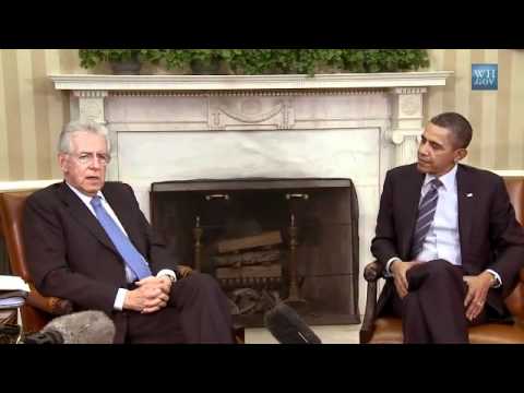 Prime Minister Mario Monti of Italy: Bilateral Meeting with President Obama (2012)