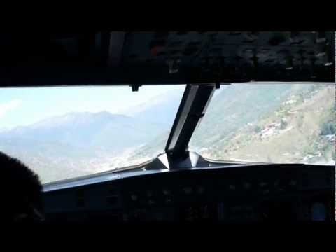 Dangerous take off from Paro Airport, Bhutan, Drukair, AIRBUS 319, Full procedure