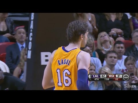 Pau Gasol 22 Points, 4 Assists @ Miami Heat - Full Highlights 23/01/2014