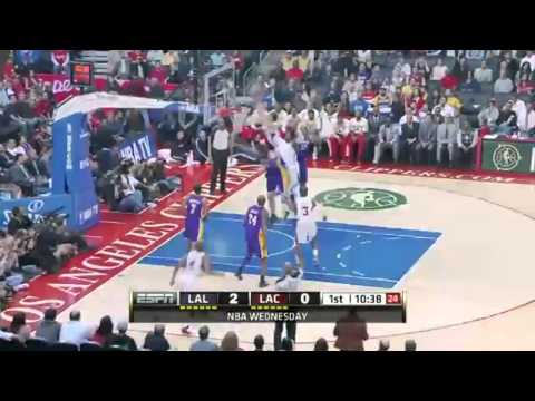 Blake Griffin's massive putback dunk over Pau Gasol  Lakers vs  Clippers 4 4 12)