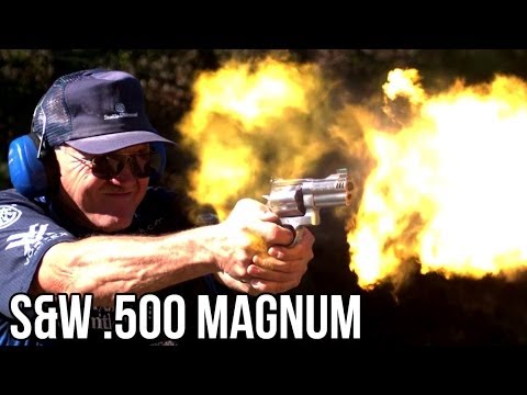 S&W .500 MAGNUM RECORD 5 shots in 1 SECOND in high speed with FASTEST shooter, Jerry Miculek