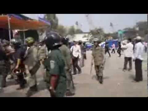 Phnom Penh, CPP shows their true face Dictatorship Politic (04/01/2014 )