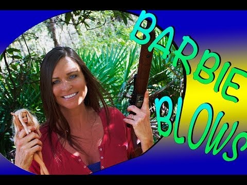 Girls Shooting Guns Barbie blows