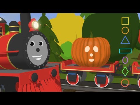 Learn  Shapes and Carve Pumpkins with Shawn the Train - Fun Cartoon for Kids