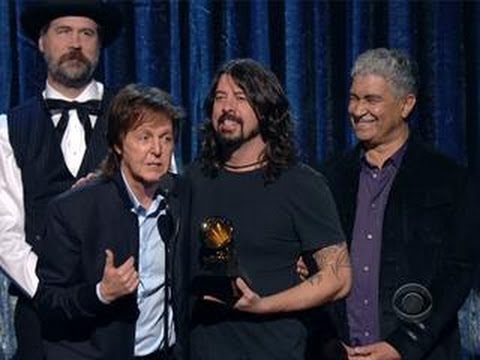 Paul McCartney & Dave Grohl Onstage - 2014 GRAMMY Winners Best Rock Song