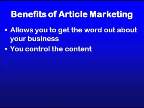 Article Marketing: Writing articles business related posting to Directories