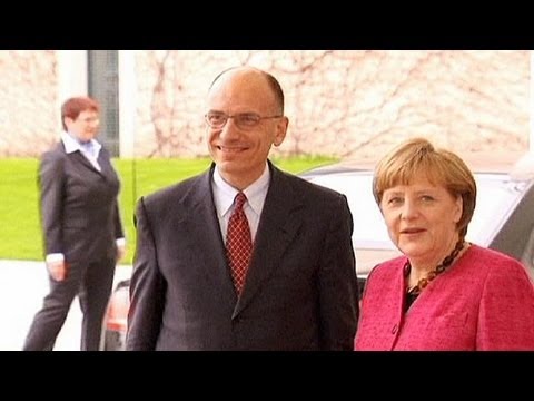 New Italian premier Enrico Letta woos Angela Merkel in Berlin