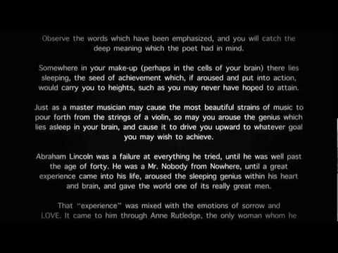 Think and Grow Rich Chapter 3 - Full - Napoleon Hill - Faith