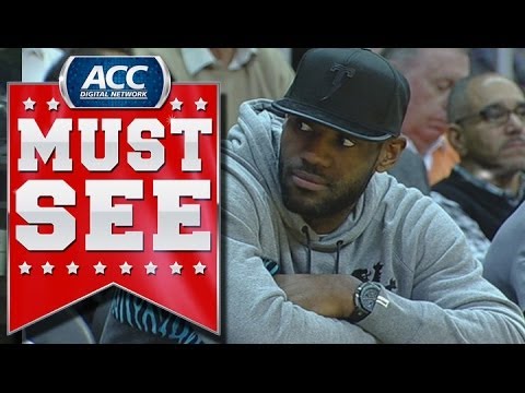 LeBron James, Kobe Bryant and Dwyane Wade Enjoy Miami vs Duke Game | ACC Must See Moment