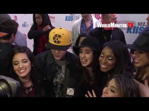 Fifth Harmony meet Austin Mahone and Interviewed at KIIS FM's Jingle Ball 2013 in LA