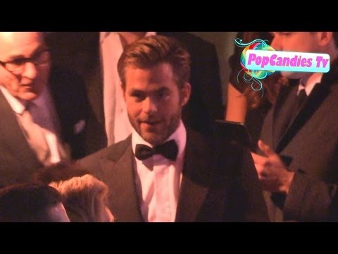 Chris Pine departs 2014 Golden Globes After Party at Sunset Tower LA